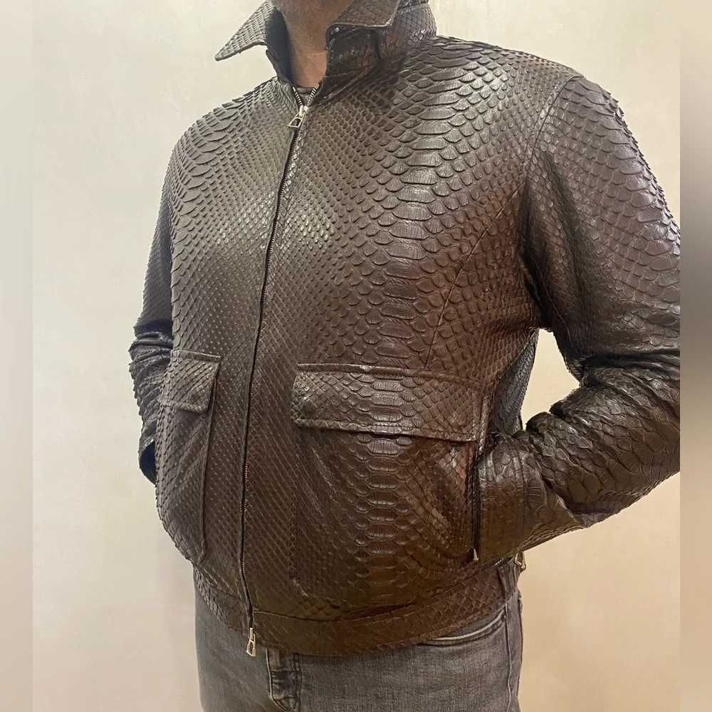 Python leather jacket - Picture 3 of 10